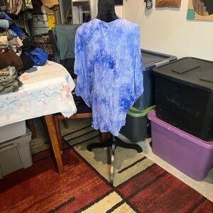 FAVLUX Blue Tie-Dye Women's Top